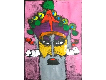 纸版画【脸谱】邢家宜